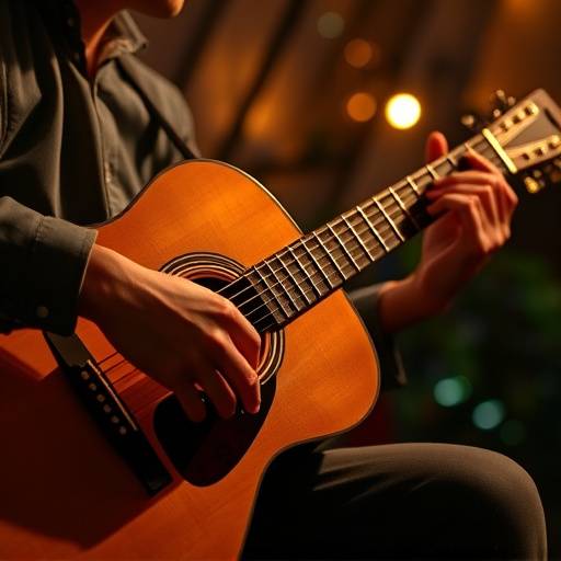 Un guitariste jouant de la guitare classique.